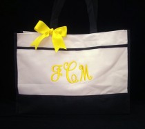 wedding photo - Monogrammed Bags for Bridal Party Gifts