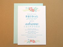wedding photo - Bridal Shower Invitations / Wedding Shower Invitations, Vintage Wildflowers, 10-Count