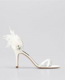 wedding photo - Feathered Strappy Sandals