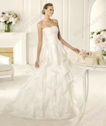 wedding photo - Bridal Gown - Style Pronovias Vinilo Chiffon And Organza Draping A-Line