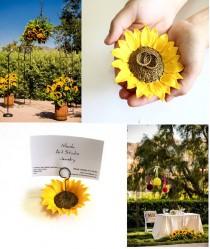 wedding photo - Yellow Wedding with Sunflowers Representing ...