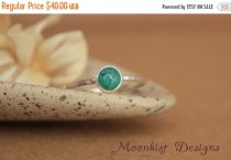 wedding photo - ON SALE Delicate Turquoise Promise Ring - Unique Bezel-Set Turquoise Solitaire in Sterling - Turquoise Engagement Ring - Bridesmaid Gemstone