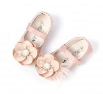 wedding photo - Toddler Shoes Baby Girl Shoes Blush Baby Shoes Nude Wedding Shoes Flower Girl Shoes Champagne Shoes Soft Sole Shoe Girls Shoes Kids Shoes