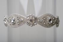 wedding photo - Wedding Garter Rhinestone Crystal Diamond Couture Bridal Garter Sparkling Bling Garter "Vienna"