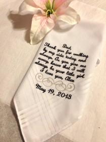 wedding photo - Personalized Father of the bride  Handkerchief
