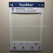 wedding photo - LARGE Printed & Shipped TWITTER Cutout Frame Prop 