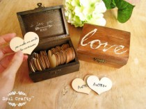 wedding photo -  30 reasons "I love you because ..." Wooden Heart Message Rustic Gift Box Valentine Day Wedding Anniversary Lover For Him For Her Gift