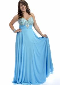 wedding photo -  2015 Blue Chiffon Ruched Floor Length Sweetheart Lace Up Crystals Sleeveless