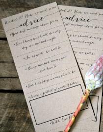 wedding photo - Wedding Question Cards, Wedding Advice Cards