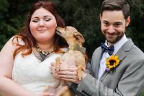 wedding photo - Jessica & Tyler's bow-tied puppy, board games, and Magic the Gathering wedding