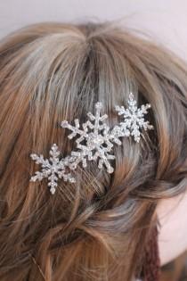 wedding photo - Winter snowflake hair comb -Wedding hair comb -  Bridal hair accessories - party headpiece.