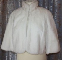 wedding photo - Faux Fur Capelet Bride's Cape Winter Wedding Coat Available in Winter white or Ivory faux fur