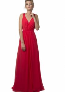 wedding photo -  Buy Australia 2016 Red A-line Halter Neckline Pleated Chiffon Floor Length Evening Dress/ Prom Dresses 4138 at AU$171.67 - Dress4Australia.com.au