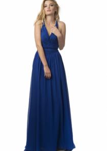 wedding photo -  Buy Australia 2016 Royal Blue A-line V-neck Neckline Ruched Organza Floor Length Evening Dress/ Prom Dresses 4139 at AU$172.79 - Dress4Australia.com.au