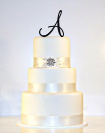 wedding photo - 4.5" Monogram Cake topper