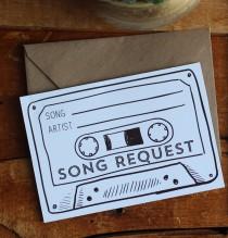 wedding photo - Cassette Tape Song Request - Printable Digital File