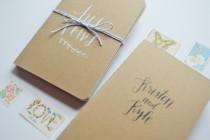 wedding photo - Hand-Lettered Custom Vow Book or Mini Journal