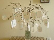 wedding photo - New vintage vase style! Wedding wish tree, 50 bird themed wish tree tags, Wedding centerpiece, baby shower wish tree Comes with free sign