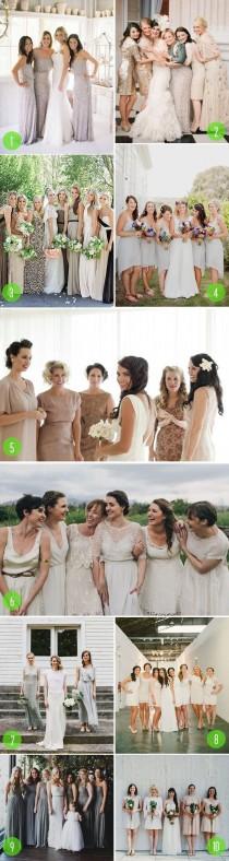 wedding photo - Top 10: Neutral Bridesmaids Dresses