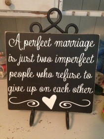 wedding photo - Ready To Ship - A Perfect Marriage...wood Sign With Vinyl Lettering