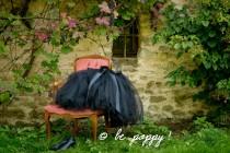 wedding photo - SHORT to TEA length BLACK 8 layers custom couture tutu skirt