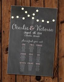 wedding photo - Chalkboard Wedding Seating Chart Printable