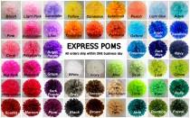 wedding photo - Tissue Paper Pom Poms - 3 Medium Poms - Ships within ONE Business Day - Tissue Poms - PomPom - Tissue Pom Poms - Choose Your Colors!