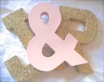 wedding photo - Glittered LETTERS Wedding Decor and Home Decor, Self Standing Letters