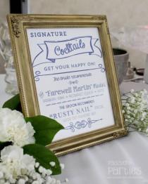 wedding photo - Wedding Signature Cocktail Sign