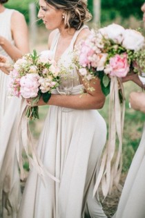 wedding photo - 30 Most Beautiful Neutral Color Bridesmaids' Dresses 