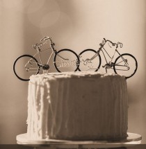 wedding photo - Handmade wire bicycle Wedding Cake Toppers
