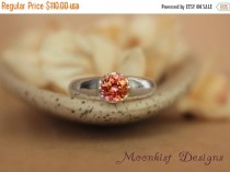 wedding photo - ON SALE Anastasia Topaz Dramatic Engagement Ring in Sterling - Silver Artisan Wedding Ring, Commitment Ring or Promise Ring - Diamond Altern