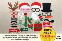 wedding photo - Christmas Photo Booth Props 30 Piece On a Stick Photo Props set - Santa Photobooth Party Props