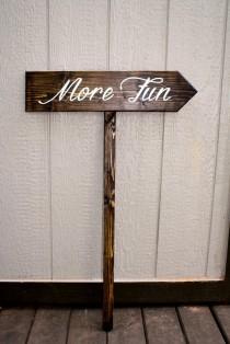 wedding photo -  Wedding Sign - Cocktails Sign - Reception Sign - Photo booth Sign - Backyard Wedding Sign - Rustic and Stained - 3ft Stake - 23" X 5.5"