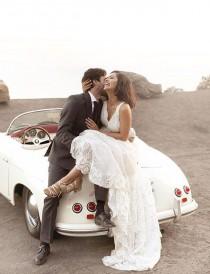 wedding photo - Sitting On The Getaway Car