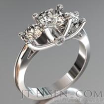 wedding photo - Three Stone Engagement Rings