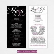 wedding photo - Wedding Menu and Program (Stated) - Digital Files/DIY (Customizable Calligraphy Design)