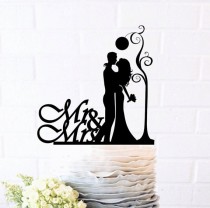 wedding photo -  Bride and Groom, Pure love, Empyrean love, Romantic filings, Wedding Cake Topper, Cake Decor, Silhouette Bride and Groom,