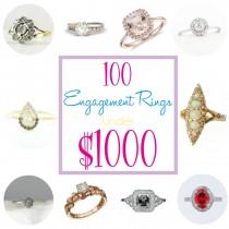 wedding photo - 100 Engagement Rings Under $1000 - The Broke-Ass Bride: Bad-Ass Inspiration on a Broke-Ass Budget