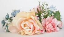 wedding photo - Hair wreath, Bridal wreath, Rose crown, Pink flower crown headband, Wedding headpiece, Bridal flower headpiece