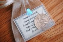 wedding photo - Lucky sixpence bridal gift something blue traditional good luck charm
