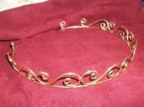 wedding photo - Handmade Brass Simple Swirls Tiara Crowns