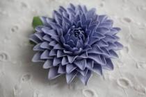 wedding photo - Hair clip polymer clay flower. Dahlia.