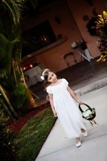 wedding photo - Flower Girl Basket, Bubbles Holder. Moss Covered Basket