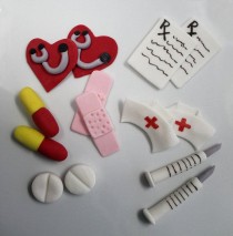 wedding photo - Nurses Cap , Syringe, And 4 Pills