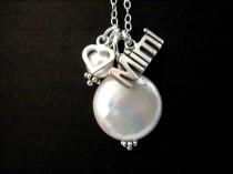 wedding photo - Sterling Silver Mimi Necklace with Coin Pearl