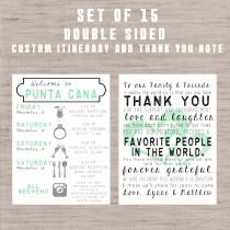wedding photo - Destination Wedding Welcome Bag Letters AND Guest Itinerary/Timeline of Events!