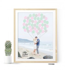 wedding photo - Photo Guest Book Alternative With Engagement Photo For Beach Wedding, Unique Wedding Guest Book Idea