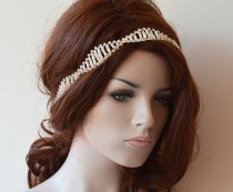 wedding photo -  Pearl Wedding headband, Wedding hair Accessory, Pearl Bridal Headband, Bridal Hair Accessories, Headband Mariage