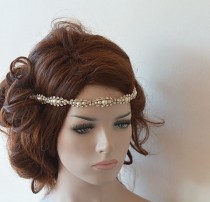 wedding photo -  Wedding Hair Accessories, Rhinestone and Pearl headband, Bridal Headband, Wedding headband, Bridal Hair Accessory